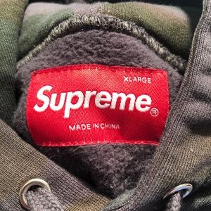 supreme overdyed hooodie dark camo size XL